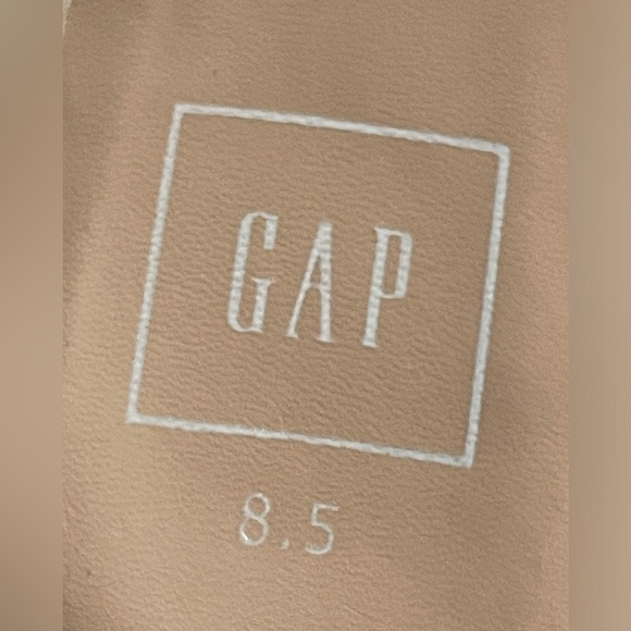 GAP Metallic Silver block heel Mules slide on shoes size 8.5 - Picture 4 of 6